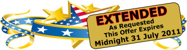 4th of July promotion - now extended until midnight July 31!